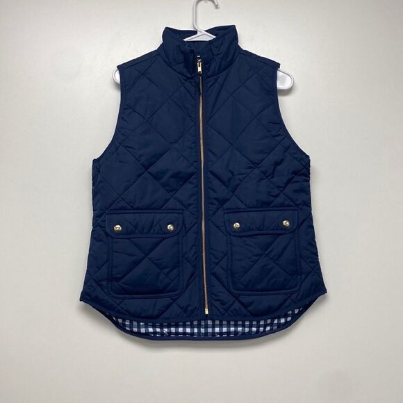 J. Crew Factory Puffer vest with snap pockets* - Picture 1 of 4